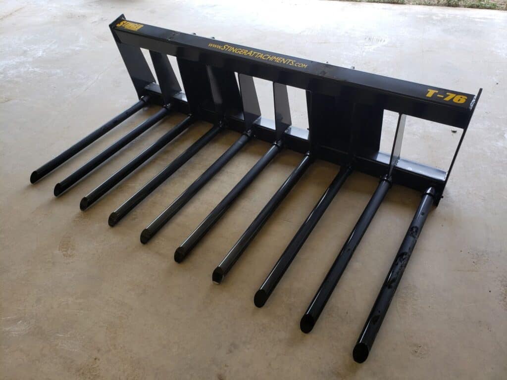 Stinger Attachments | Skid Steer Manure Tine Bucket