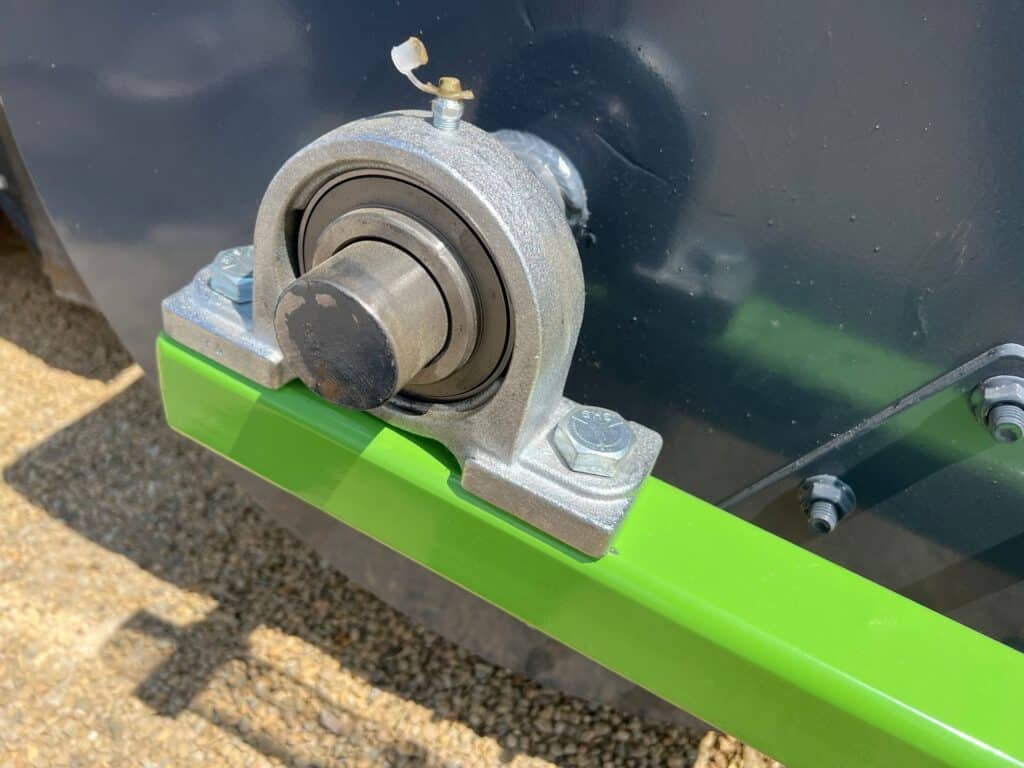 ECHO LR lawn roller sealed bearing close up showing greaseable housing for long life and smooth rolling performance
