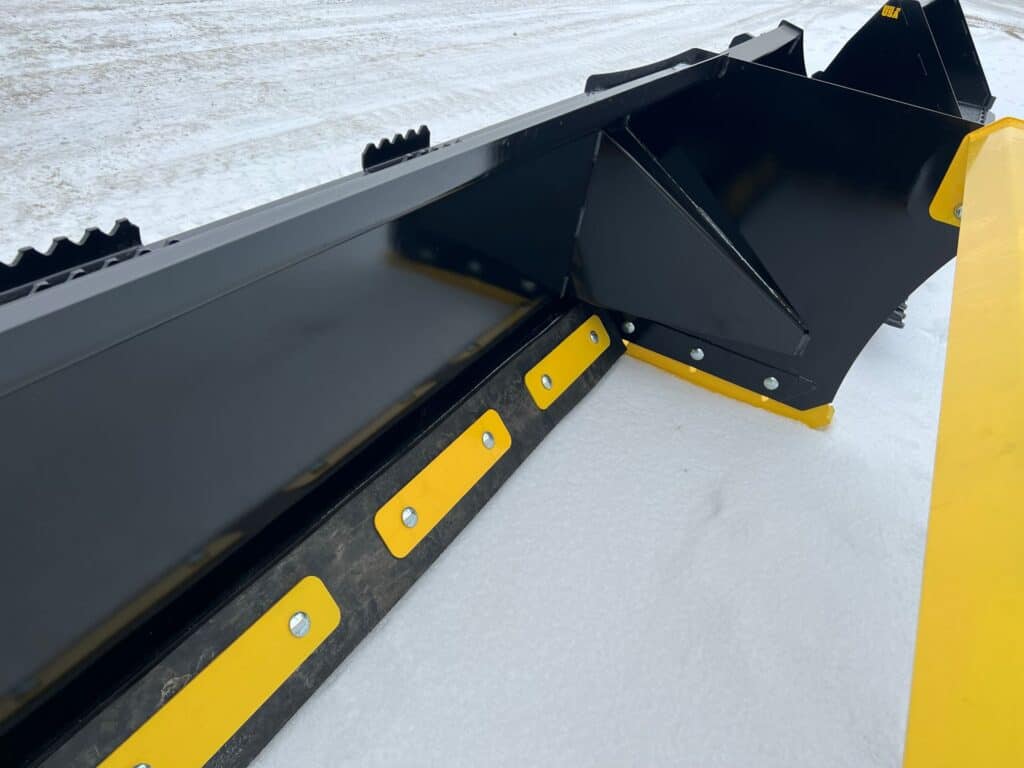 Stinger SPX skid steer snow pusher attachment inside moldboard view