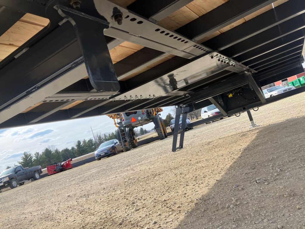 Semi tractor tender truck conversion with removable flatbed skid system