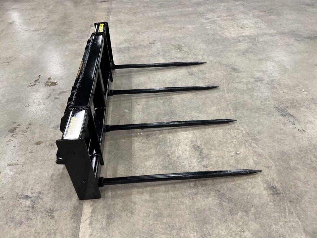 Stinger BS4 skid steer bale spear attachment heavy duty forged bale spikes