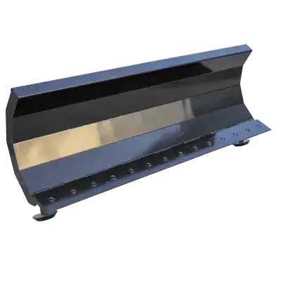 Right front studio view of Prime Attachments skid steer snow blade attachment