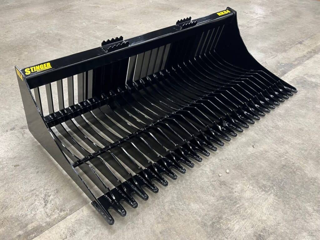 Stinger Attachments | RK Skid Steer & Tractor Rock Bucket