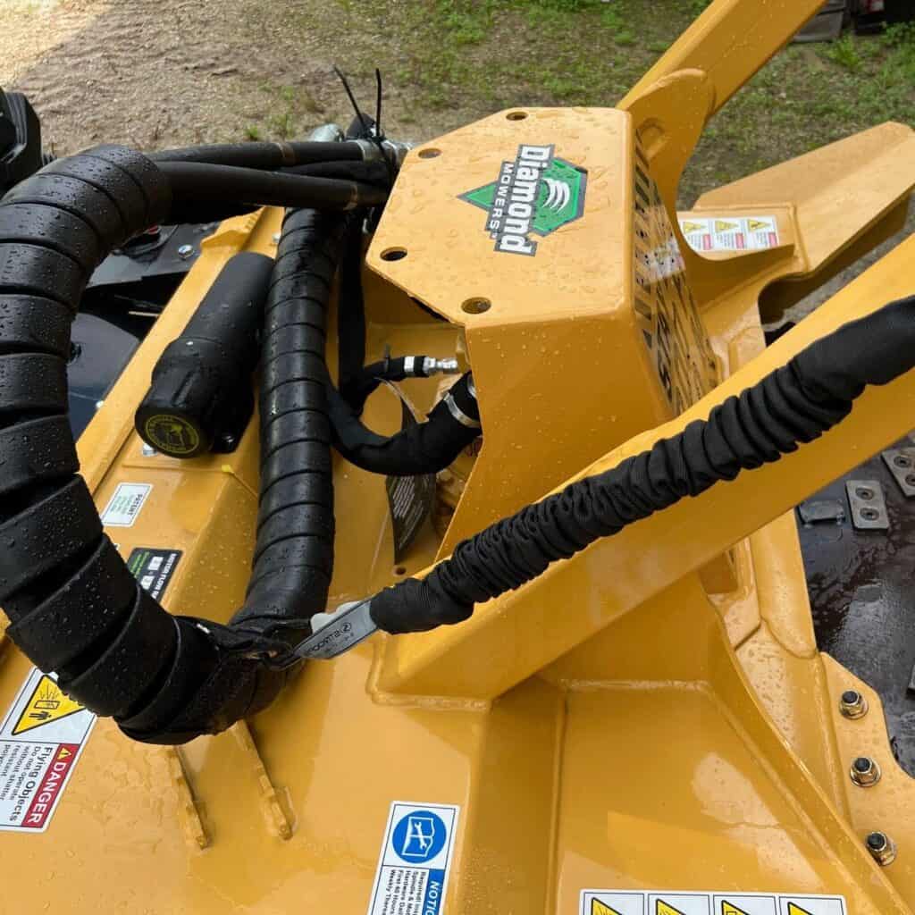 Diamond Mowers SK skid steer disc mulcher gearbox and hydraulic drive assembly for forestry mulching operations