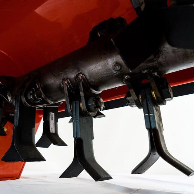 Eterra EX-40 excavator flail mower rotor assembly with flail hammers designed for brush clearing and vegetation control