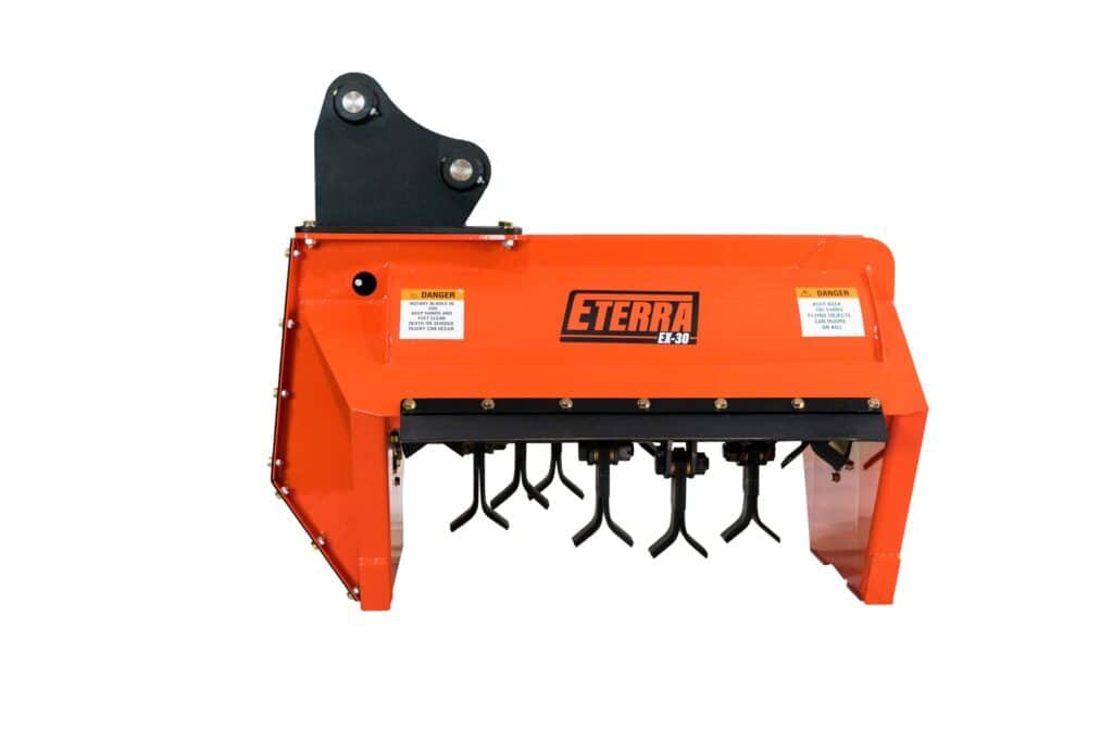Eterra EX30 excavator mulching head attachment for forestry, land clearing and vegetation management