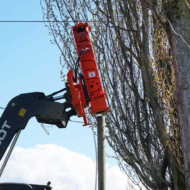 Eterra Attachments | PDX-1000 Skid Steer Post Driver