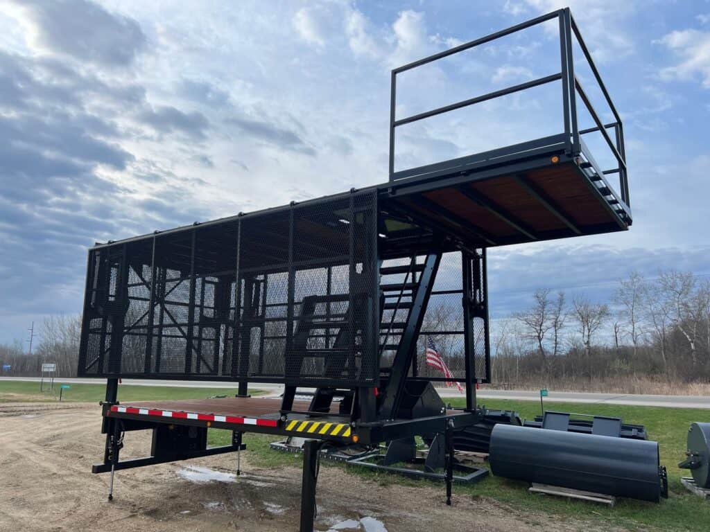 ECHO SS Drone Skid elevated platform system with folding drone launch deck