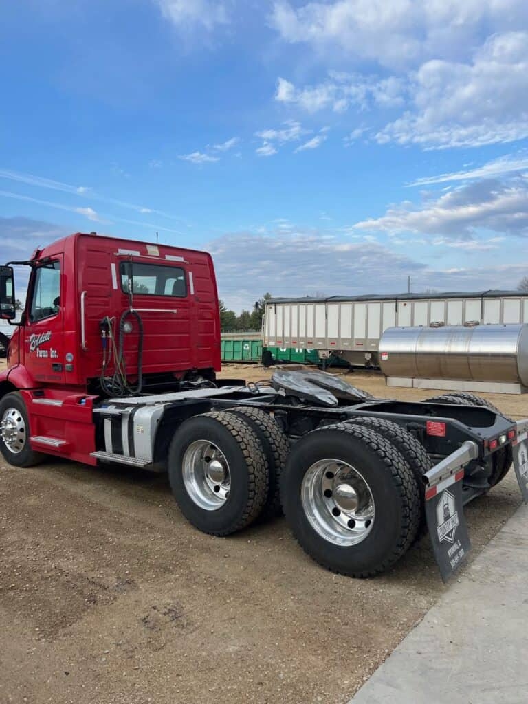ECHO SS Drone Skid semi truck parked at jobsite ready for agricultural drone operations