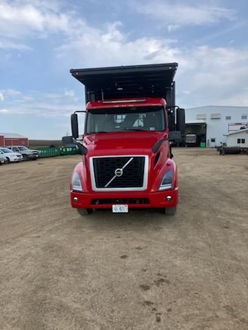 Front view ECHO SS Drone Skid semi tractor drone launch platform mounted on truck