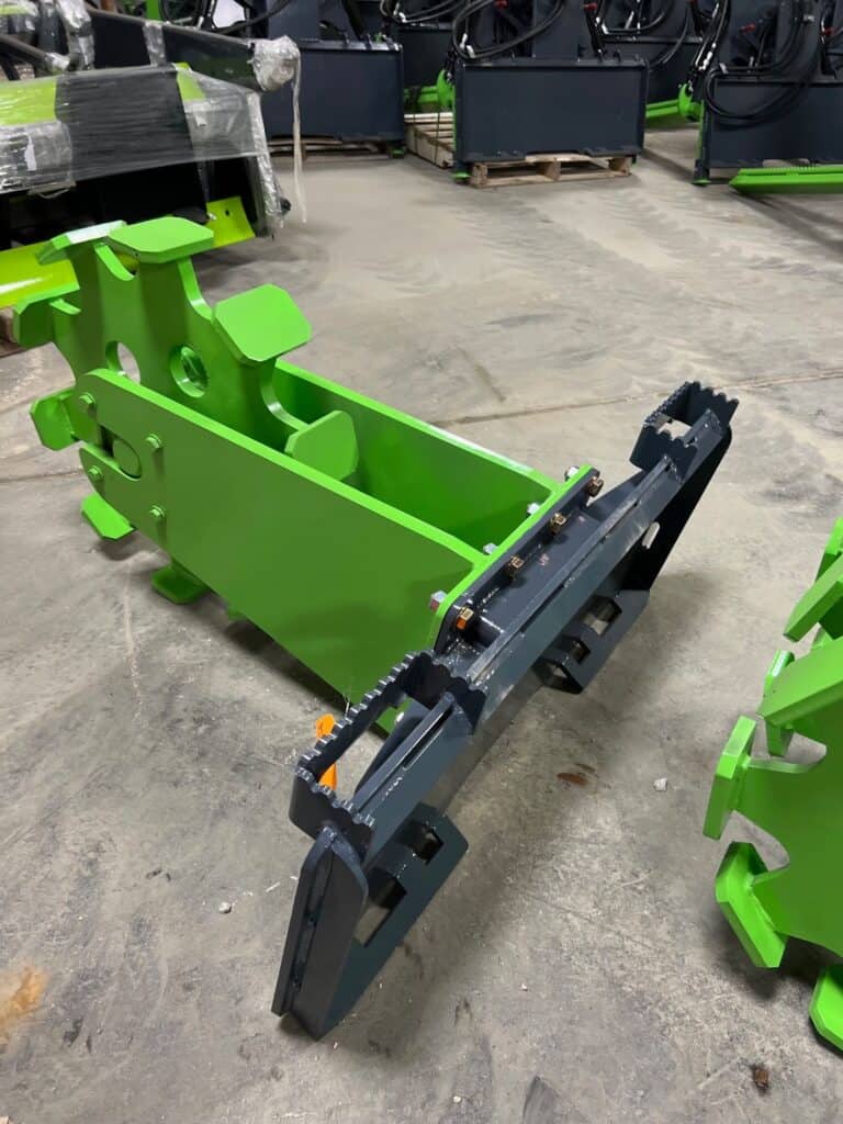 ECHO SSCW skid steer compaction wheel attachment rear angle showing mounting plate and reinforced structure