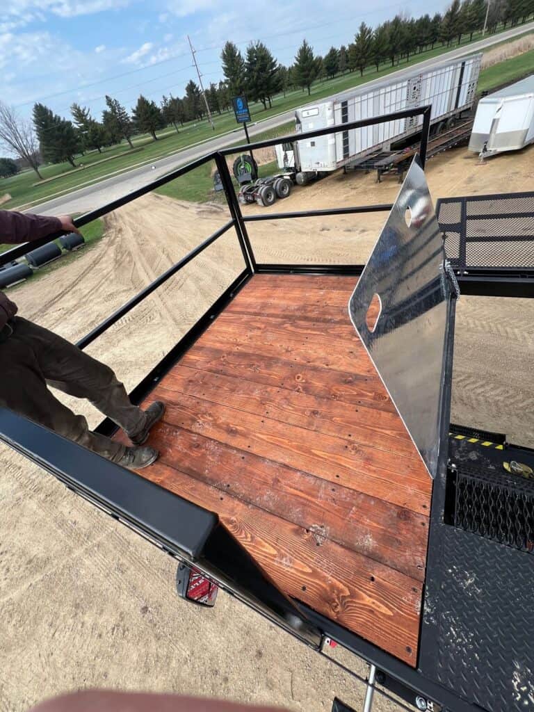 ECHO SS Drone Skid safety railing and elevated drone launch platform mounted on semi truck