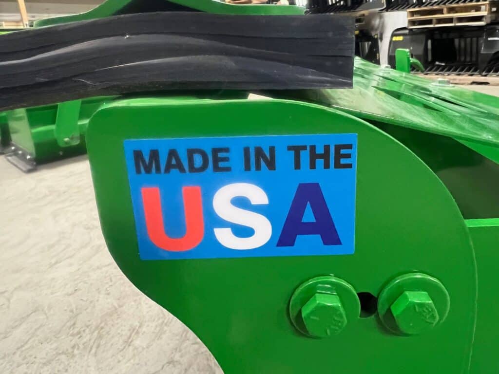 Echo Equipment CTP compact tractor pusher attachment with Made in USA branding