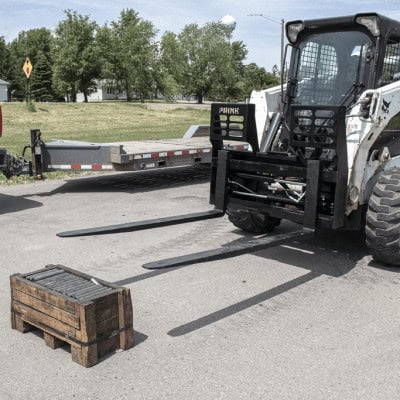 Prime Attach | Hydraulic Sliding Skid Steer Pallet Forks