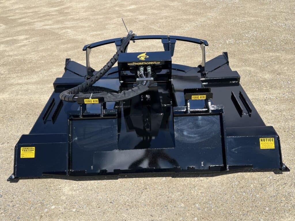 Fork pocket mounting area on Stinger Twister F2 skid steer brush cutter attachment