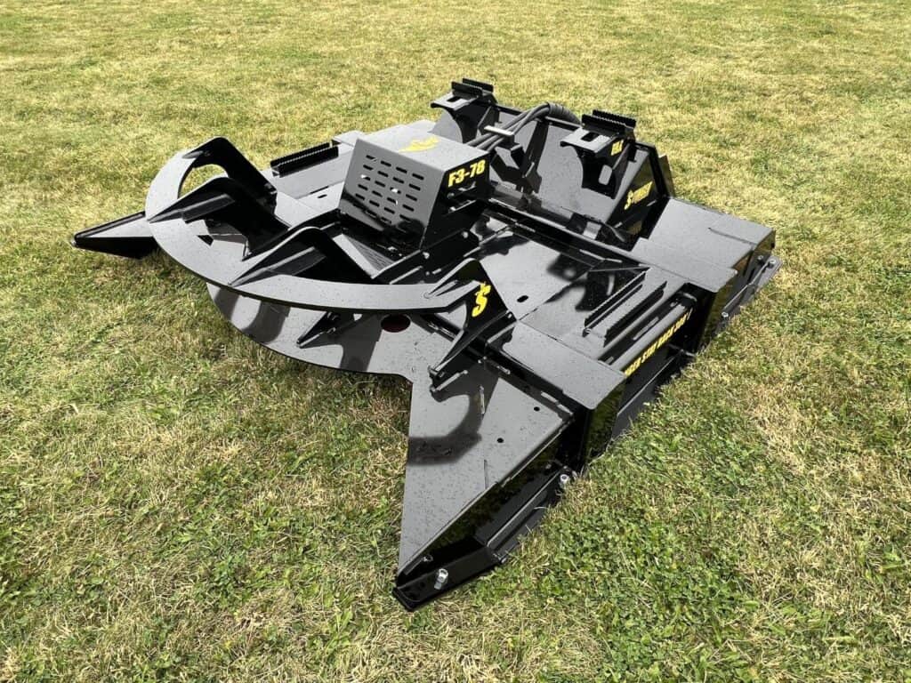 Stinger Twister F3 skid steer brush cutter right top angle product view