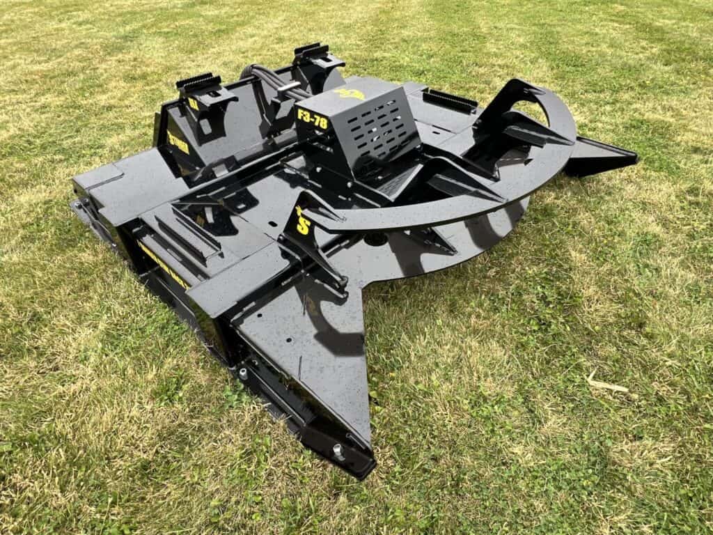 Stinger Twister F3 skid steer brush cutter top angle product view