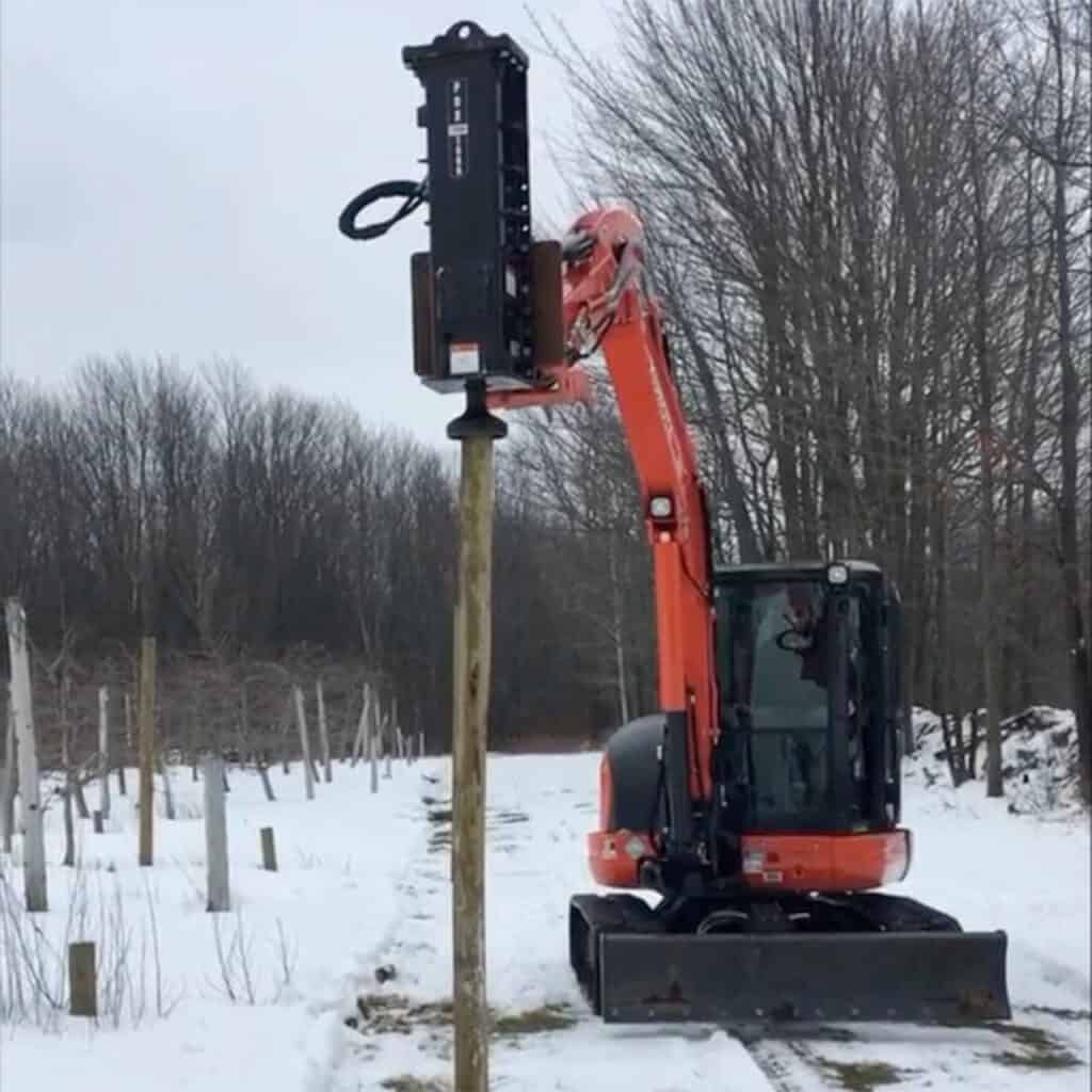 Eterra Attachments | PDX-1000 Excavator Post Driver Attachment