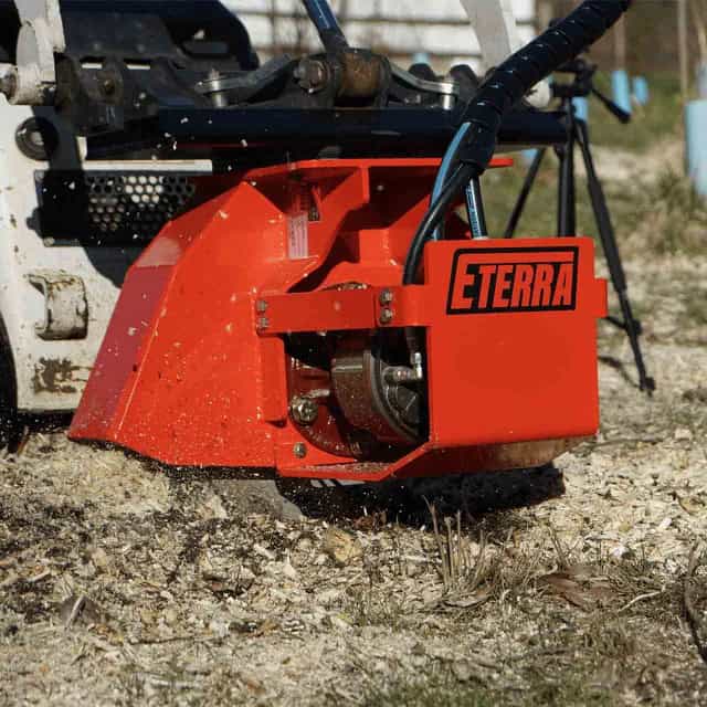 Eterra Attachments | Vortex Mini Skid Steer Stump Grinder