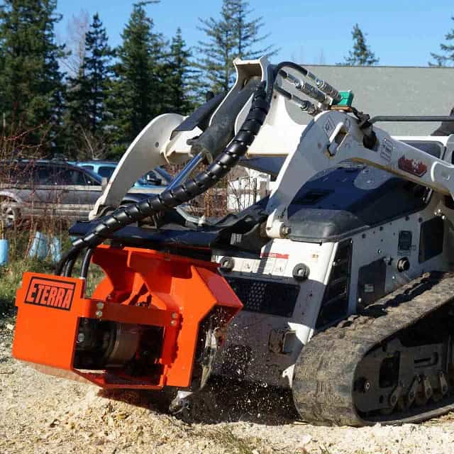Eterra Attachments | Vortex Mini Skid Steer Stump Grinder