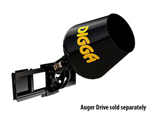 Digga cement mixer attachment and mounting cradle with auger drive sold separately