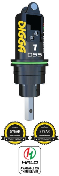 Digga DSS auger drive with optional HALO auger alignment system