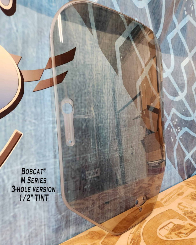 SHIELDS Bobcat M Series half-inch tinted polycarbonate windshield with three-hole lower mounting configuration