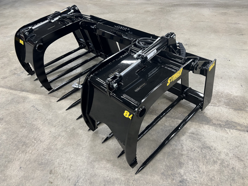Stinger Attachments | Skid Steer Manure Spear Grapple Bucket